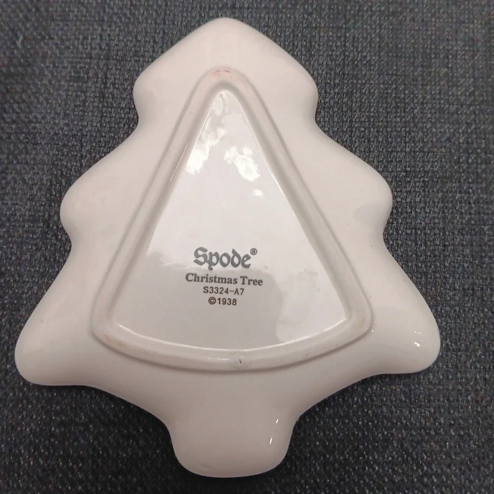 Spode Christmas Tree Celebrate Trinket Dish S3324-A7 Holiday Candy Bowl 6 inch